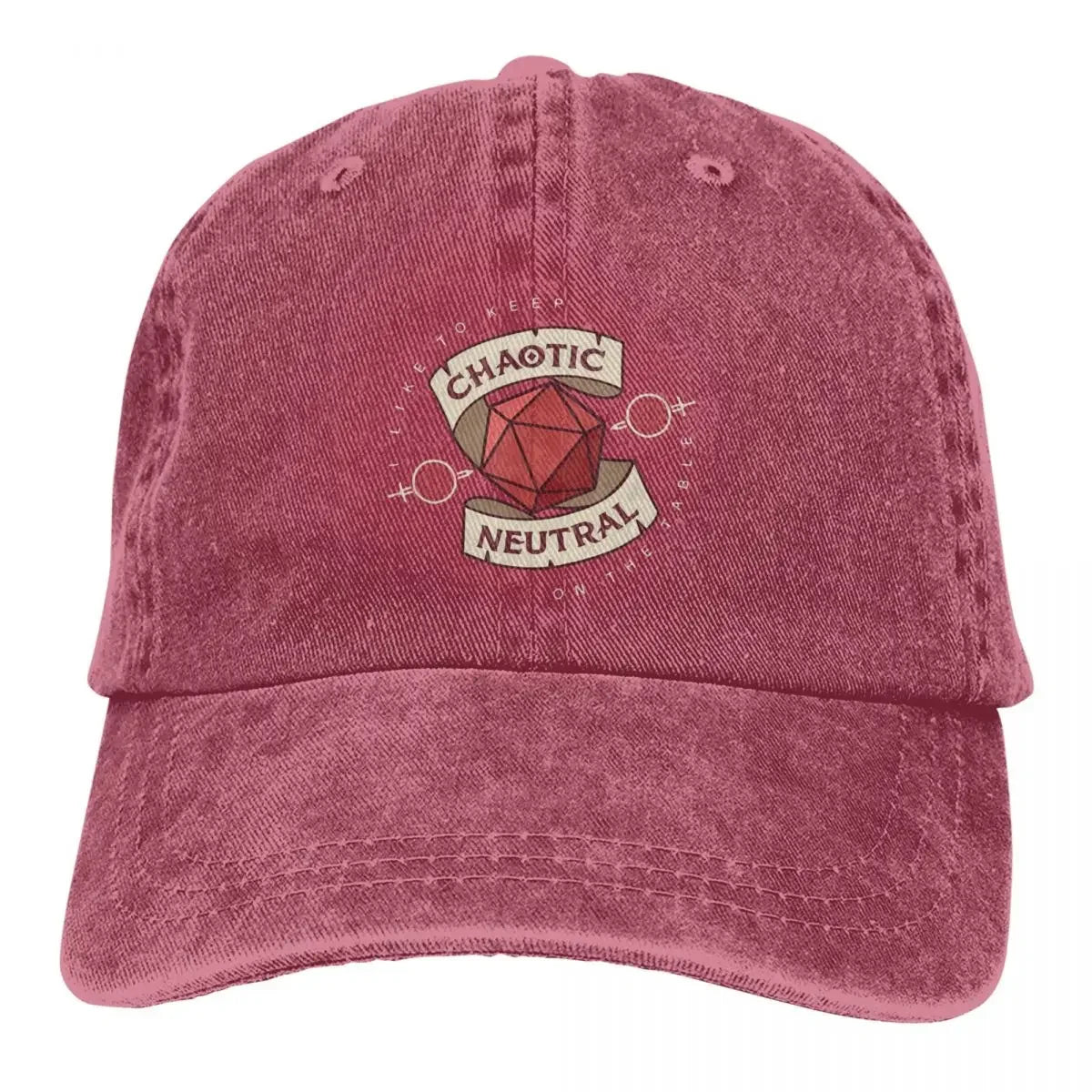 Chaotic Neutral Alignment Kinda Care Kinda Dont Baseball Caps