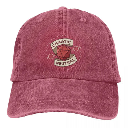 Chaotic Neutral Alignment Kinda Care Kinda Dont Baseball Caps