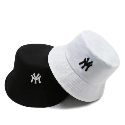 Unisex Letter Embroidery Personality Two-Sided Bucket Hats