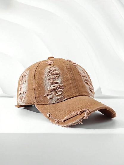 Unisex Distressed Ombre Color Retro Casual Fashion Couple Cap