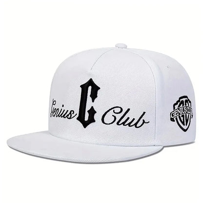 Flat Edge Hat Genius Club Embroidered Hip Hop Hat
