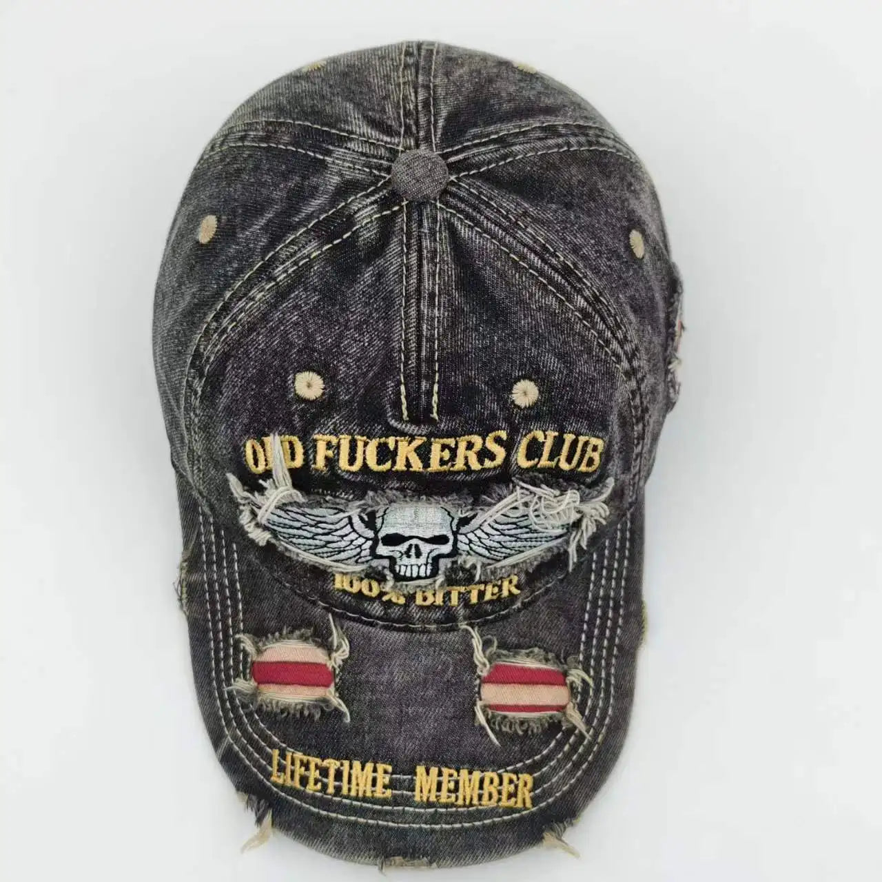 Cap Printed Embroidered 250th Anniversary Ripped Baseball Cap