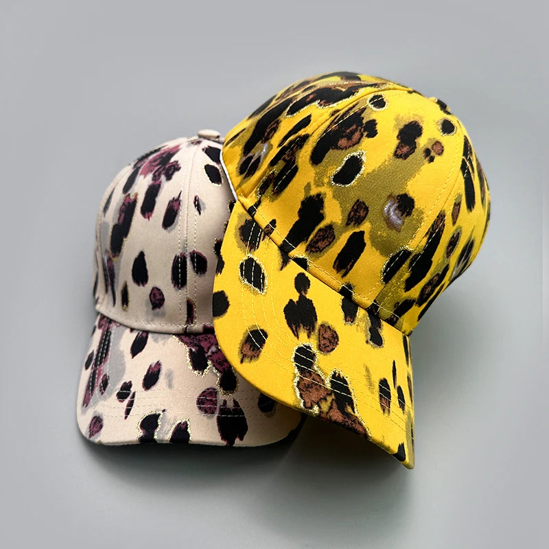 Graffiti Leopard Stripe Print Baseball Hats