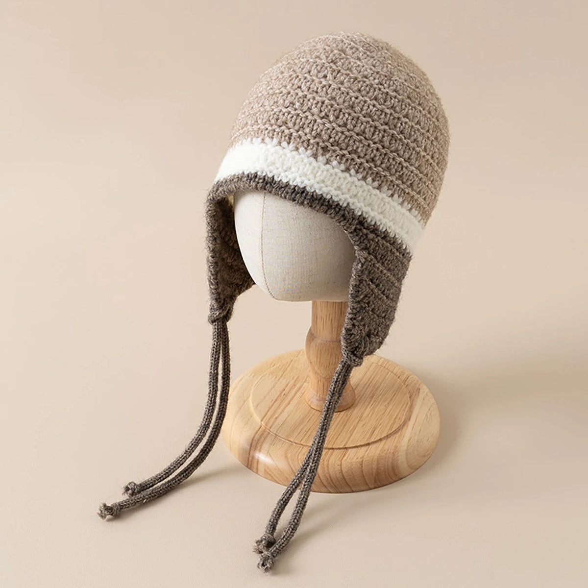 Autumn Winter Kids Knitted Earmuff Beanie Baby Outdoor