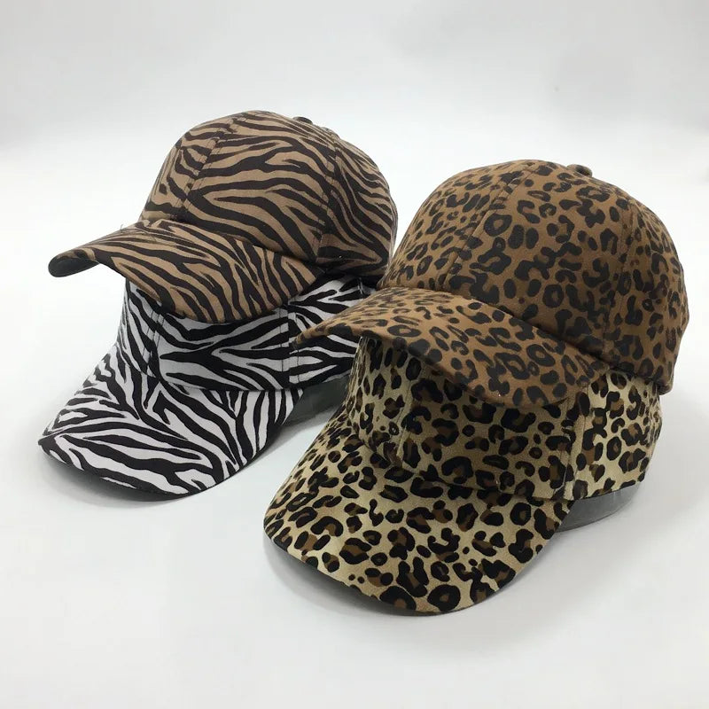 Plain Baseball Visor Cap Unisex Hat Leopard Print Baseball Caps