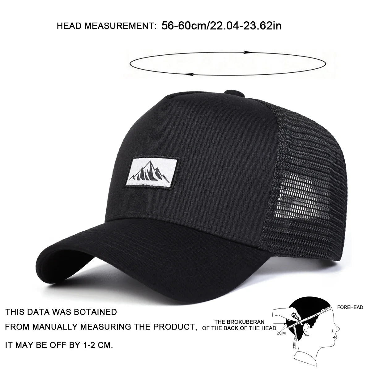 Unisex Mountain Embroidery Baseball Net Caps