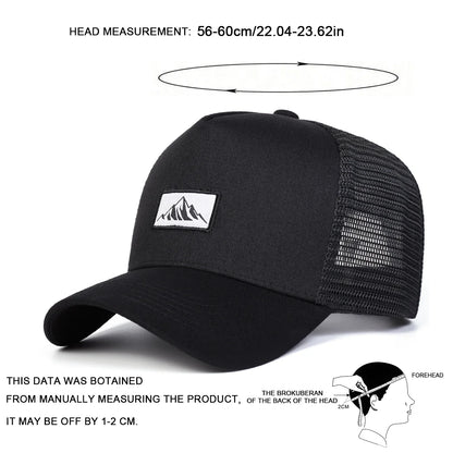 Unisex Mountain Embroidery Baseball Net Caps