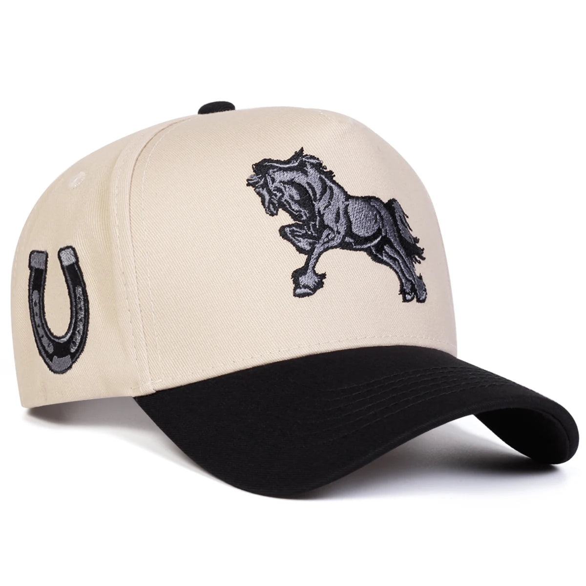 Unisex Horse Embroidery Baseball Caps Spring Autumn Outdoor Adjustable Casual Hats Sunscreen Hat Sports Cap