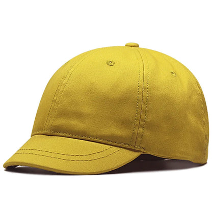 Large Head Man Big Size Baseball Cap, Short Peaked Sun Hats Soft Cotton