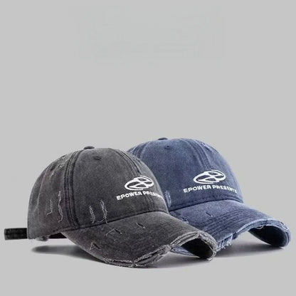 American Retro Washed Distressed Women's Baseball Cap Face Slimming Japanese  Protection Hat