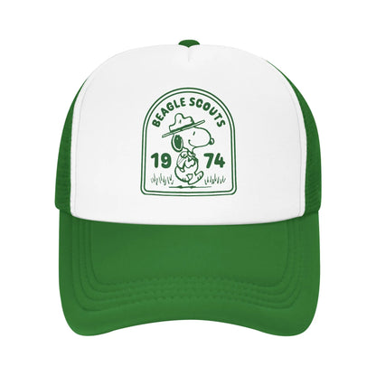 Snoopy Beagle Scouts Adult Outdoor Cartoon Mesh Baseball Cap Summer