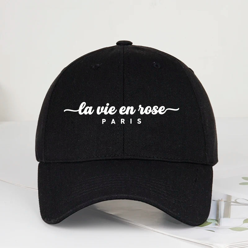 "La Vie En Rose Paris" Print Baseball Cap