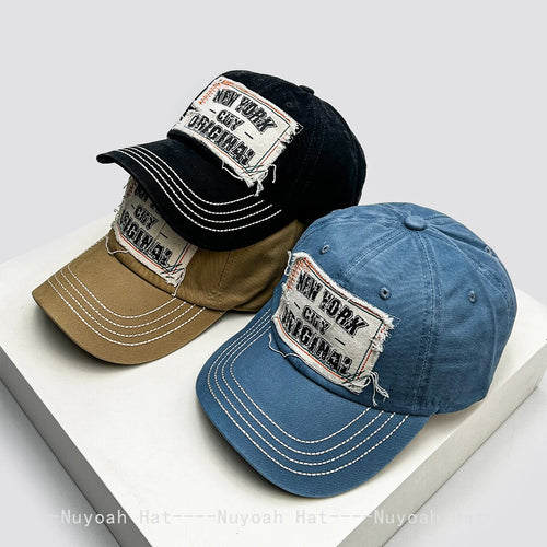 American Retro Patched Letters Baseball Hats
