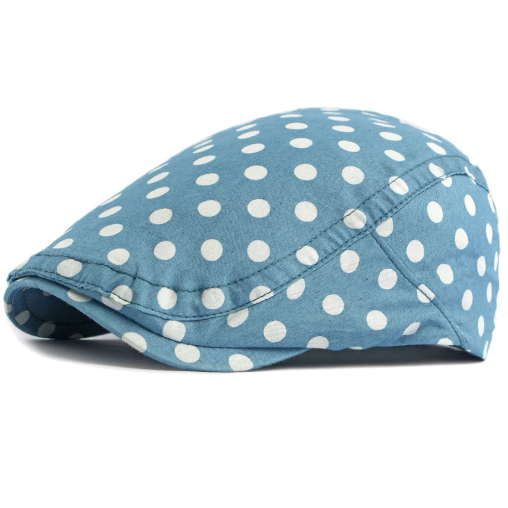 Men Women Retro Artist Painter Dots Beret Hat