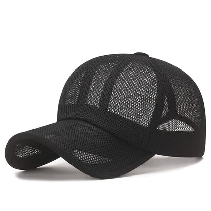 Quick Dry Full Mesh Caps Adjustable Breathable Summer Baseball Cap