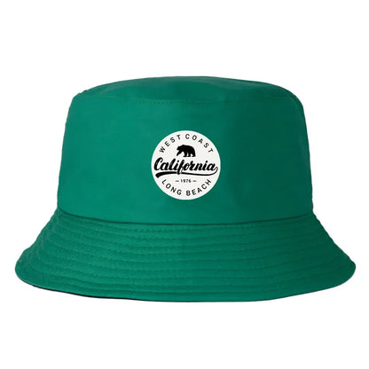 Summer 1976 California Long Beach Print Bucket Hat Woman Man